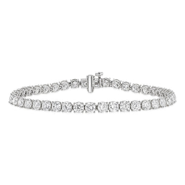 Luminesce Lab Grown 10 Carat Diamond Tennis Bracelet in Sterling Silver