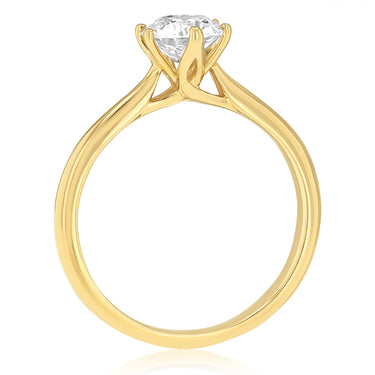 Luminesce Lab Grown 1 Carat Diamond Solitaire Ring in 9ct Yellow Gold