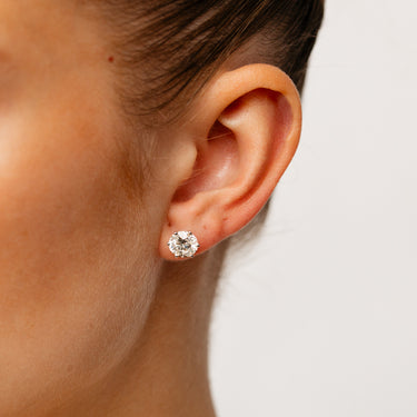 Luminesce Lab Grown 4 Carats Diamond Stud Earrings in Sterling Silver