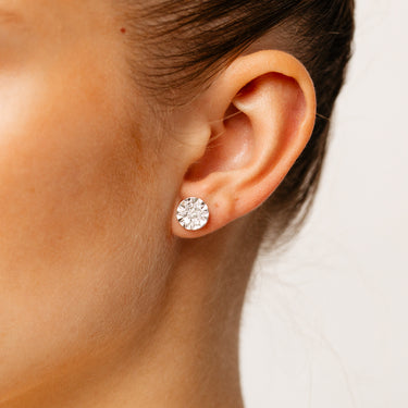 Luminesce Lab Grown 1 Carat Diamond Stud Earrings in Sterling Silver