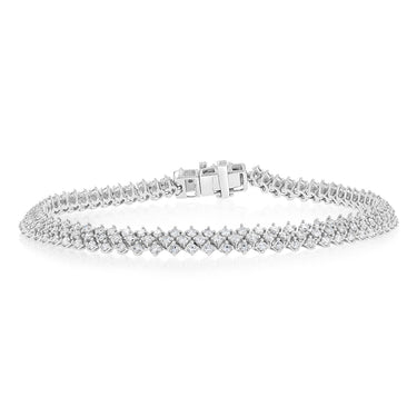 Luminesce Lab Grown 3 Carat Diamond Bracelet in Sterling Silver