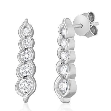 Luminesce Lab Grown 1 Carat Diamond Drop Earring in Sterling Silver