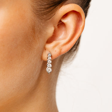 Luminesce Lab Grown 1 Carat Diamond Drop Earring in Sterling Silver