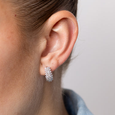 Luminesce Lab Grown 1 Carat Diamond Hoop Earrings in Sterling Silver