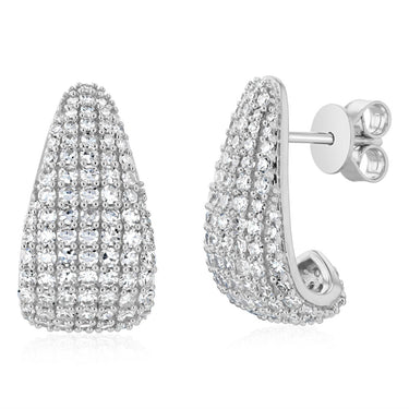 Luminesce Lab Grown 2.10 Carat Diamond Hoop Earrings in Sterling Silver