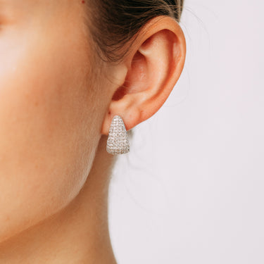Luminesce Lab Grown 2.10 Carat Diamond Hoop Earrings in Sterling Silver