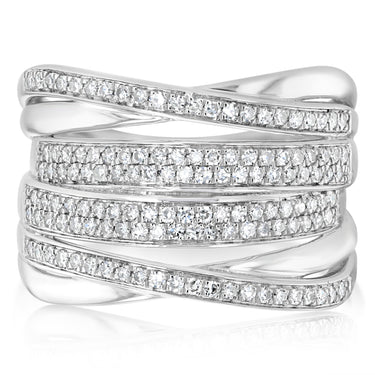Luminesce Lab Grown 1/2 Carat Diamond Micro Pave Ring in Sterling Silver