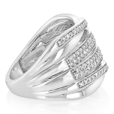 Luminesce Lab Grown 1/2 Carat Diamond Micro Pave Ring in Sterling Silver