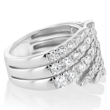 Luminesce Lab Grown 2 Carat Diamond Ring in Sterling Silver