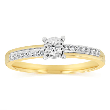 Luminesce Lab Grown Diamond Ring in 9ct Yellow Gold