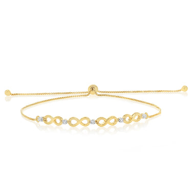 Luminesce Lab Grown Diamond Bolo Bracelet in Gold Plated Sterling Silver