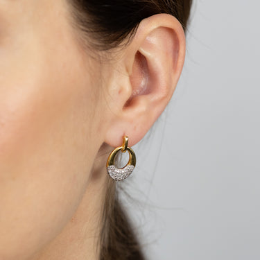 1/2 Carat Luminesce Lab Grown Diamond Earrings in Gold Plated Sterling Silver