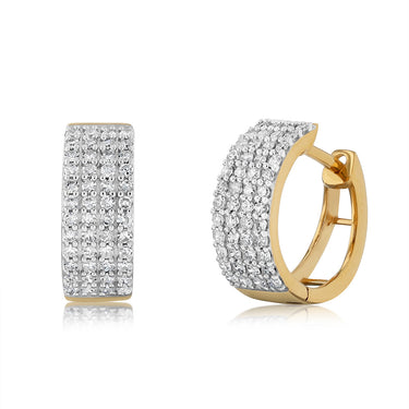 Luminesce Lab Grown 1/2 Carat Diamond Hoop Earrings in Gold Plated Sterling Silver