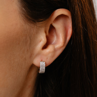Luminesce Lab Grown 1/2 Carat Diamond Hoop Earrings in Gold Plated Sterling Silver
