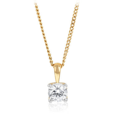 Luminesce Lab Grown 1/2 Carat Diamond Pendant in 9ct Yellow and White Gold