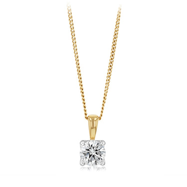 Luminesce Lab Grown 3/4 Carat Diamond Pendant in 9ct Yellow and White Gold