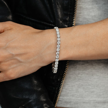 Luminesce Lab Grown 16 Carats Diamond Tennis Bracelet in 9ct White Gold