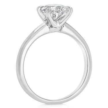 Luminesce Lab Grown 1.50 Carat Diamond Solitaire Oval Ring in Sterling Silver
