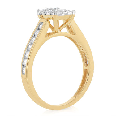 Luminesce Lab Grown 1 Carat Diamond Bridal Set in 9ct Yellow Gold