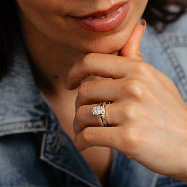 Luminesce Lab Grown 1 Carat Diamond Bridal Set in 9ct Yellow Gold