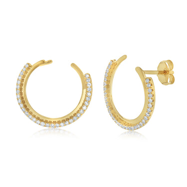 Luminesce Lab Grown 0.35 Carat Diamond Stud Earrings in Gold Plated Sterling Silver