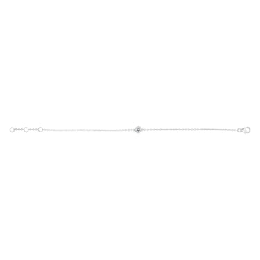 Luminesce Lab Grown 1/4 Carat Diamond Bezel Adjustable Bracelet in Sterling Silver