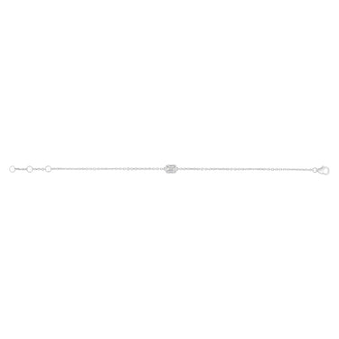 Luminesce Lab Grown 1/2 Carat Diamond Emerald Bezel Adjustable Bracelet in Sterling Silver