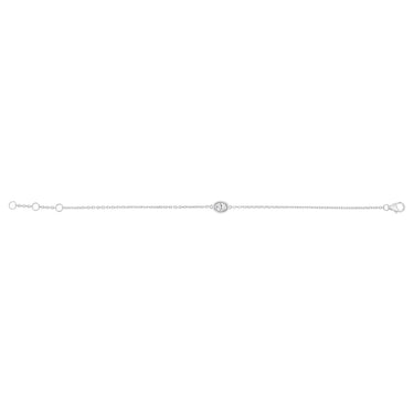 Luminesce Lab Grown 1/2 Carat Diamond Oval Bezel Adjustable Bracelet in Sterling Silver