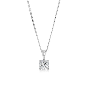 Luminesce Lab Grown 3/4 Carat Diamond Solitaire Pendant in 9ct White Gold