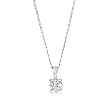 Luminesce Lab Grown 1 Carat Diamond Solitaire Pendant in 9ct White Gold