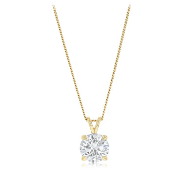 Luminesce Lab Grown 3 Carat Diamond Solitaire Pendant in 9ct Yellow Gold