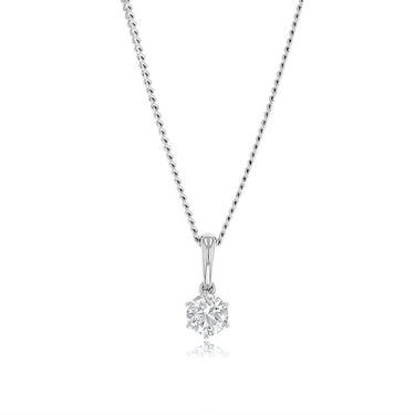 Luminesce Lab Grown 1/4 Carat Diamond Solitaire Pendant in 9ct White Gold