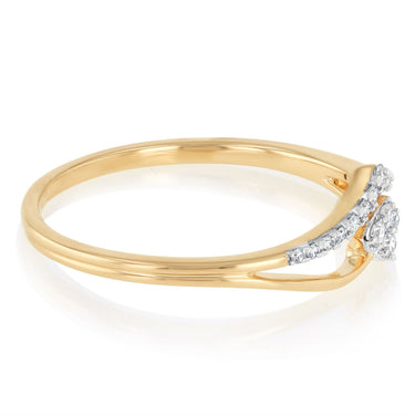 Luminesce Lab Grown 1/10 Carat Diamond Ring in 9ct Yellow and WhiteGold