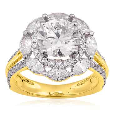 Luminesce Lab Grown 3.25 Carat Diamond Ring in 9ct Yellow Gold