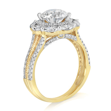 Luminesce Lab Grown 3.25 Carat Diamond Ring in 9ct Yellow Gold