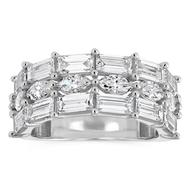 Luminesce Lab Grown 3 Carat Diamond Ring in Sterling Silver