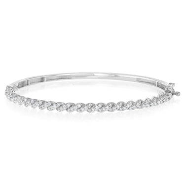 Luminesce Lab Grown 1 Carat Diamond Bangle in Sterling Silver
