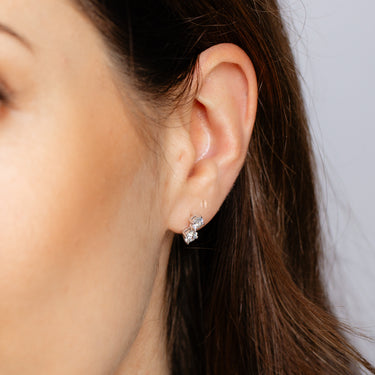 Luminesce Lab Grown 1.20 Carat Diamond Two Stone Stud Earrings in 9ct White Gold