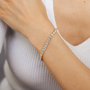 Luminesce Lab Grown 10 Carat Diamond Tennis Bracelet in 9ct Yellow Gold