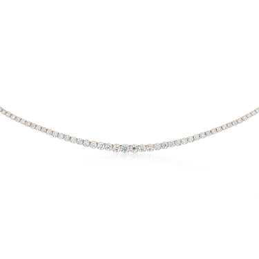 Luminesce Lab Grown 15 Carat Diamond Graduated Tennis Necklace in 9ct Yellow Gold