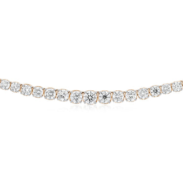 Luminesce Lab Grown 15 Carat Diamond Graduated Tennis Necklace in 9ct Yellow Gold