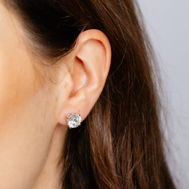 Luminesce Lab Grown 5 Carat Diamond Solitaire Stud Earrings in 9ct White Gold