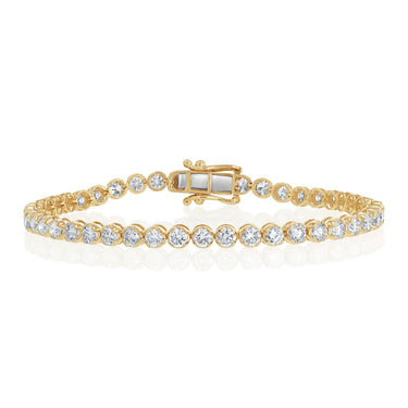 Luminesce Lab Grown 5 Carat Diamond Bracelet in 9ct Yellow Gold