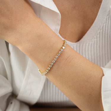 Luminesce Lab Grown 5 Carat Diamond Bracelet in 9ct Yellow Gold