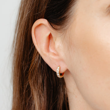 Luminesce Lab Grown 0.45 Carat Diamond Hoop Earrings in Gold Plated Sterling Silver