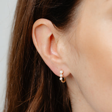 Luminesce Lab Grown 1/4 Carat Diamond Hoop Earrings in Gold Plated Sterling Silver