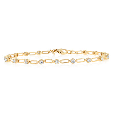 Luminesce Lab Grown 0.65 Carat Diamond Bracelet in Gold Plated Sterling Silver