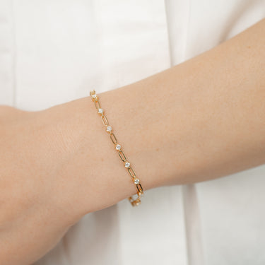 Luminesce Lab Grown 0.65 Carat Diamond Bracelet in Gold Plated Sterling Silver