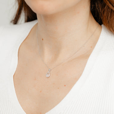 Luminesce Lab Grown 1/10 Carat Diamond Pendant on Cable Chain in Sterling Silver