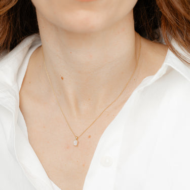 Luminesce Lab Grown 1/2 Carat Diamond Radiant Pendant on Chain in Gold Plated Sterling Silver